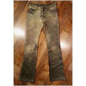 Real leather pants Frankie B. distressed gothic punk moto